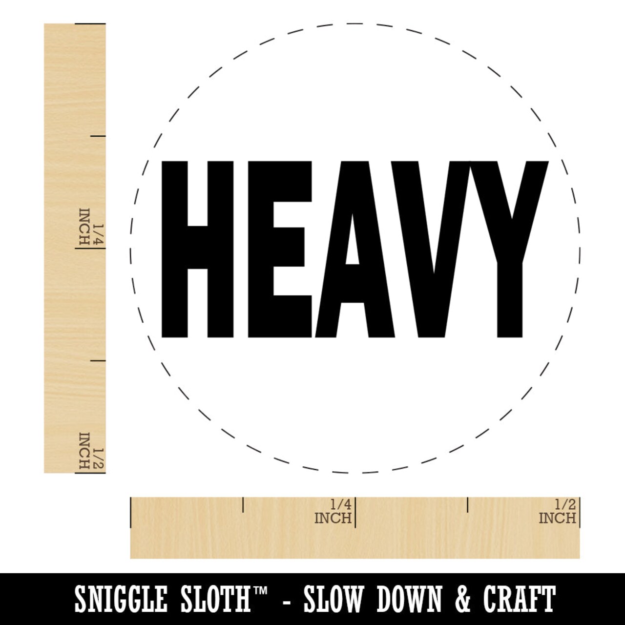 Heavy Text Self-Inking Rubber Stamp for Stamping Crafting Planners